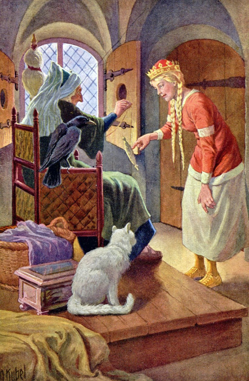 La Bella Durmiente, c.1900 (postal) de Otto Kubel