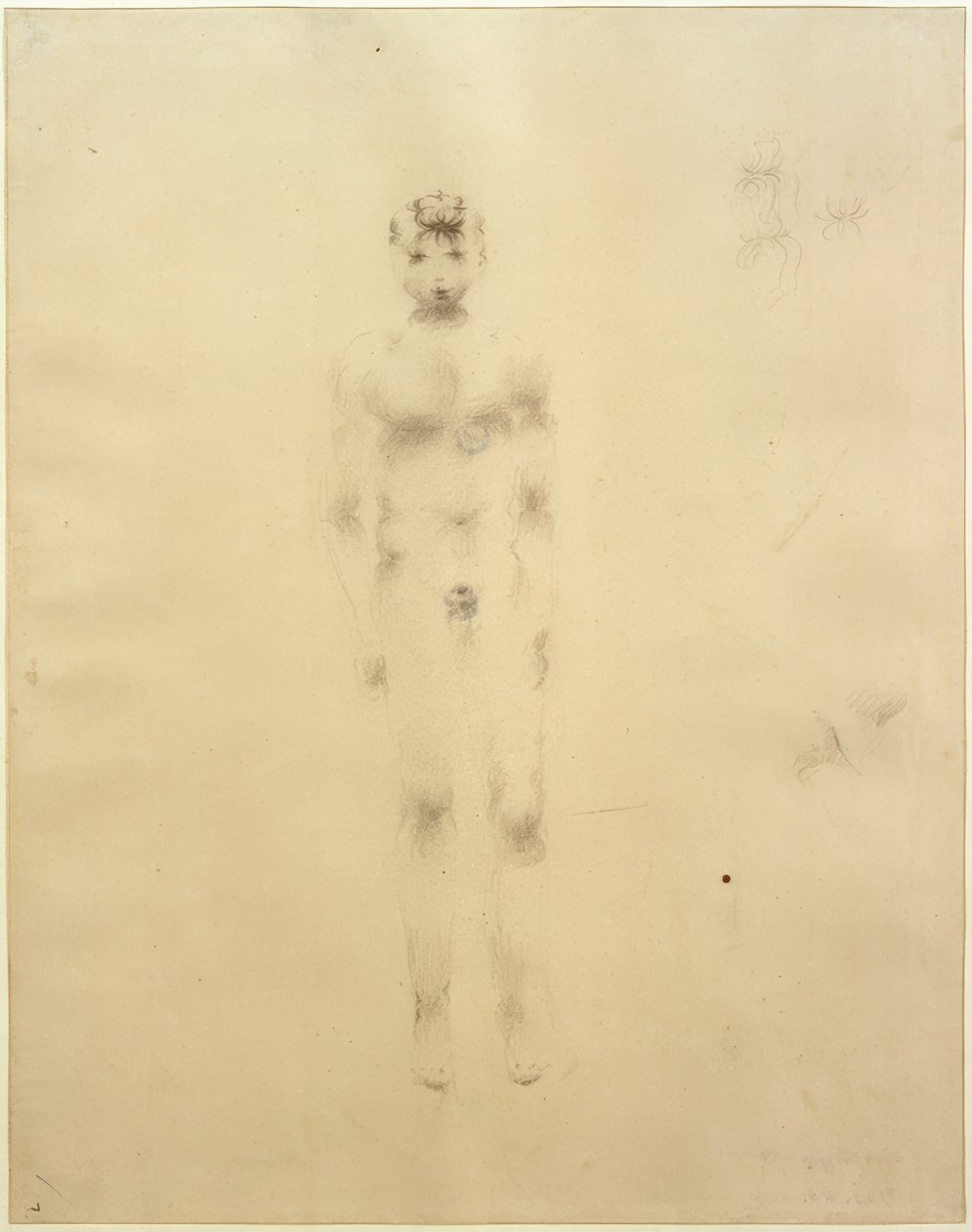 Desnudo de niño con brazos colgando de Otto Meyer Amden