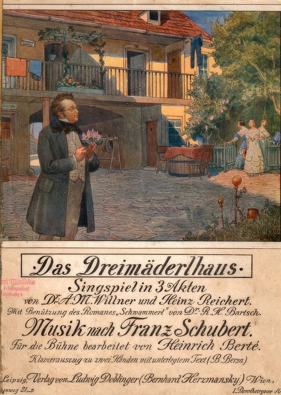 Berte, Dreimäderlhaus / Partitura 1916 de Otto Robert Nowak
