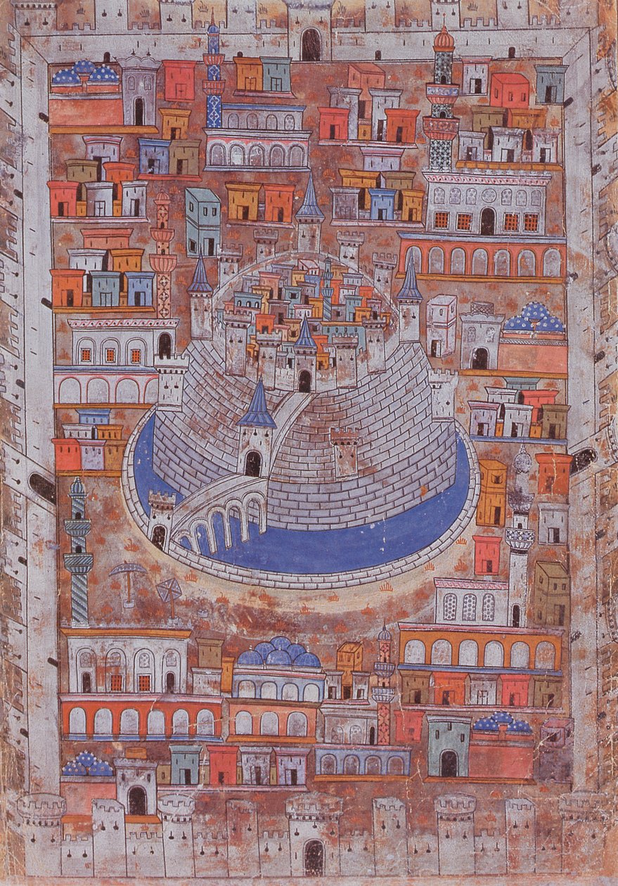 Mapa de Alepo, c.1600 de Ottoman School
