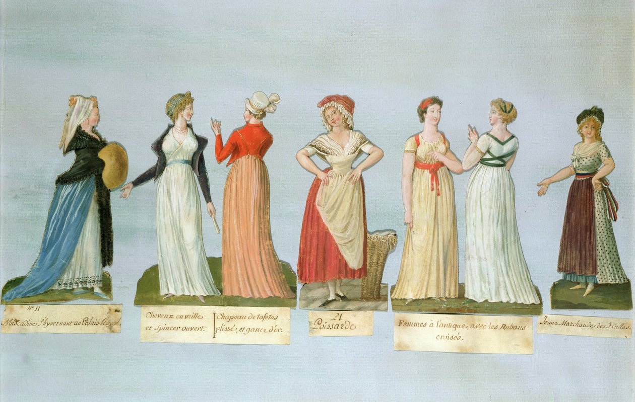 Vestidos y trajes en boga durante la Revolución Francesa de P. A. and J.B. Lesueur