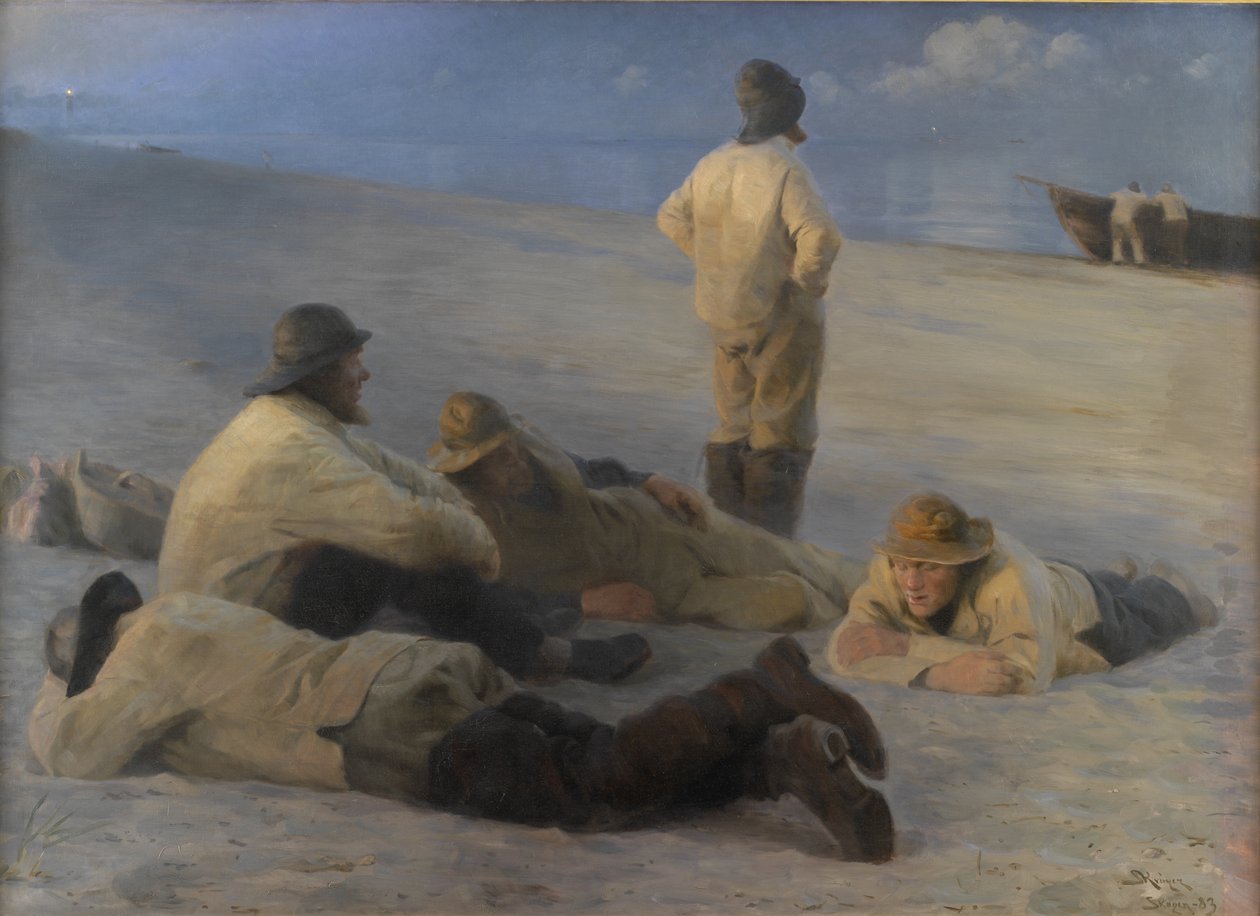 Pescadores en la playa de Skagen de Peder Severin Krøyer