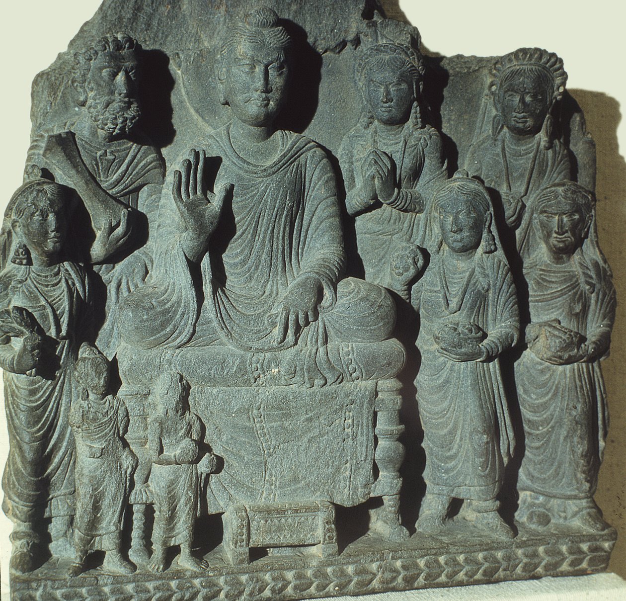 Relieve de Buda predicando de Pakistani School