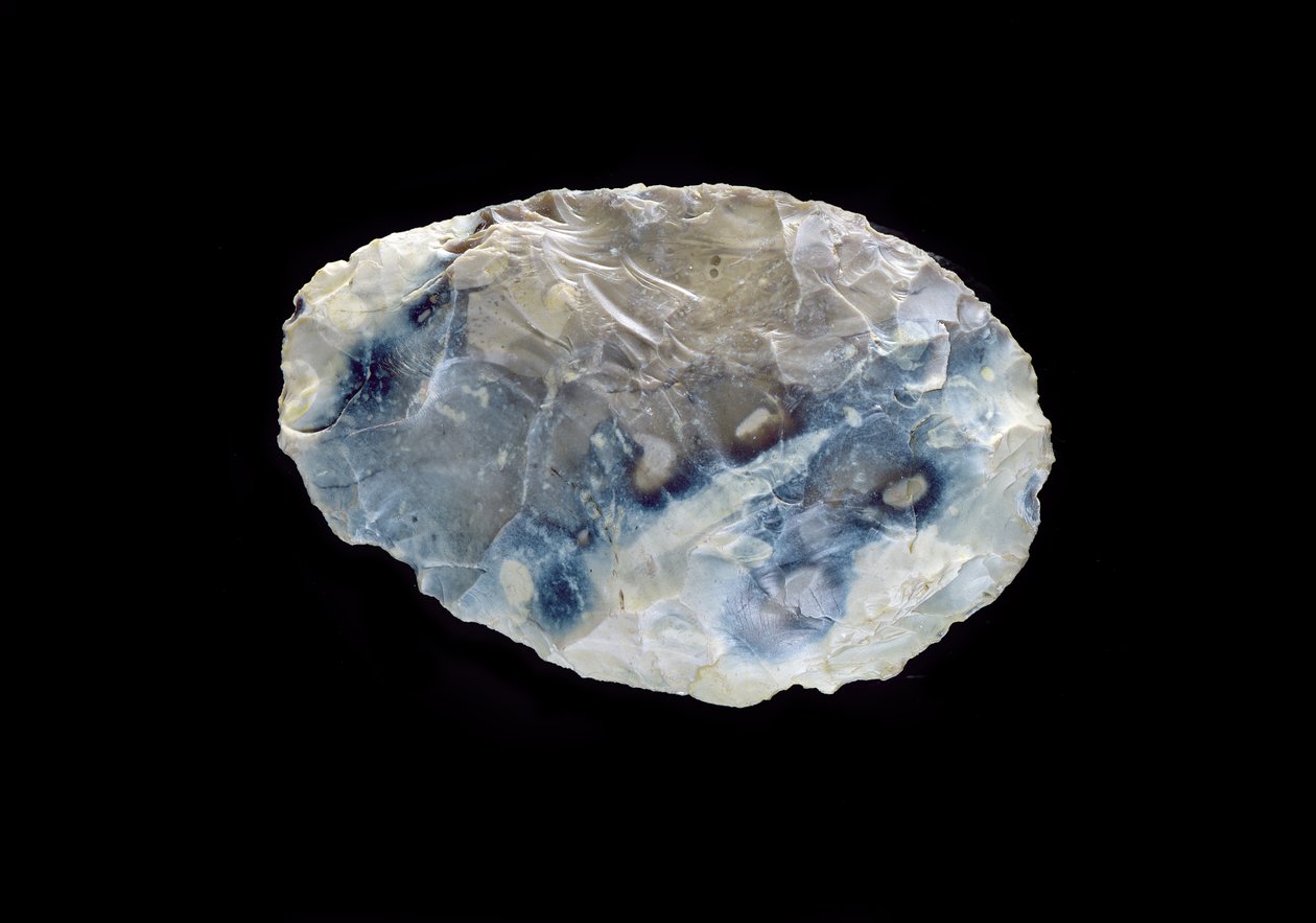 Hoja, de Saint-Aucheul, Período Achelense Inferior, 400,000-350,000 a.C. de Paleolithic