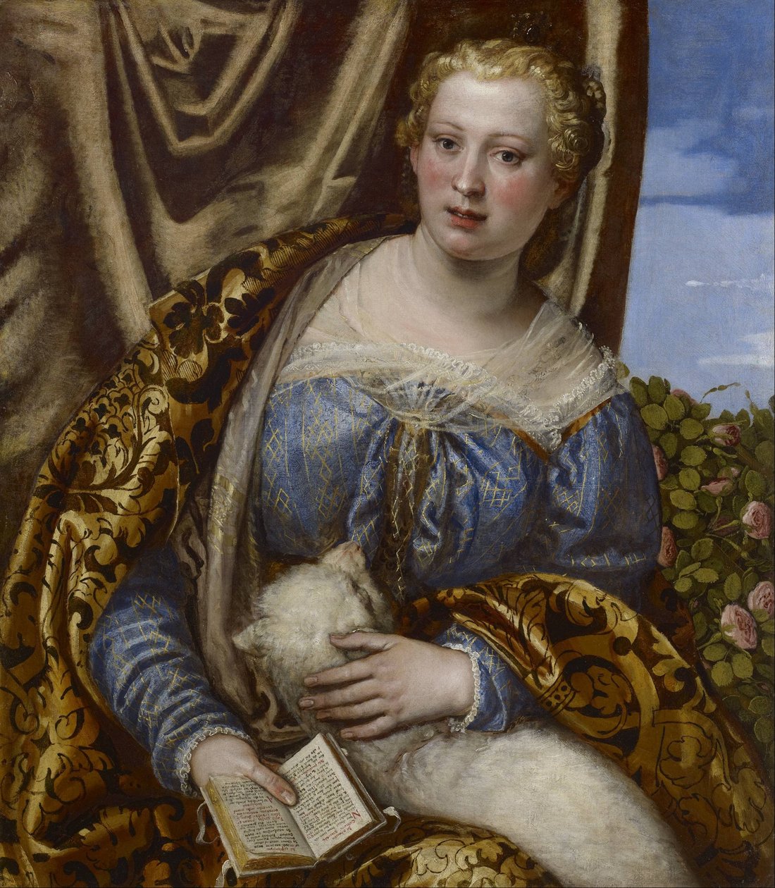 Retrato de una dama como Santa Inés de Paolo Veronese