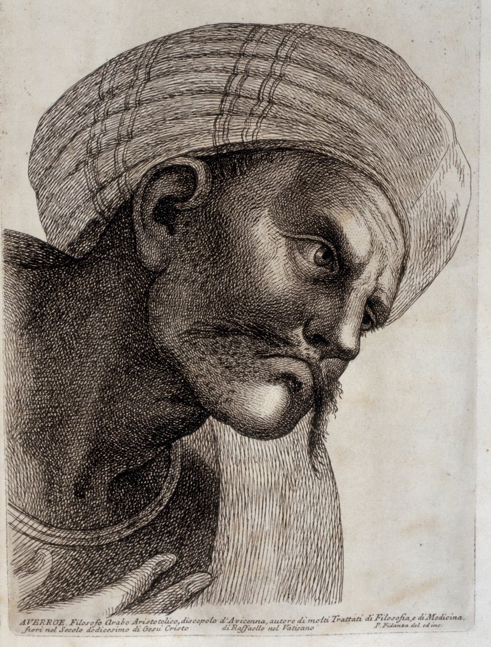 AVERROES. 1757-1760 (grabado) de Paolo Fidanza