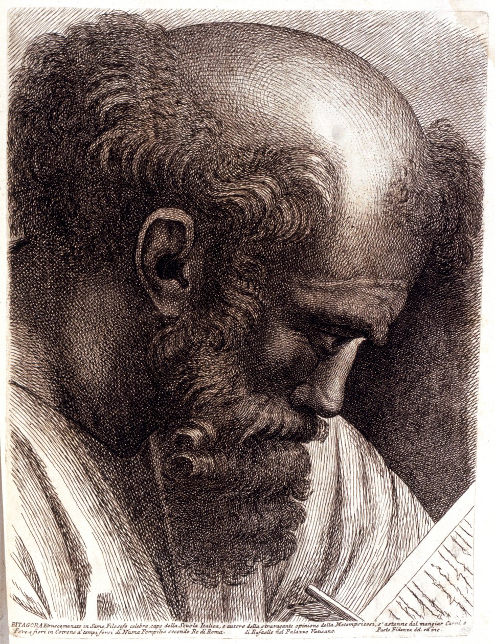 PITÁGORAS. 1757-1760 (grabado) de Paolo Fidanza