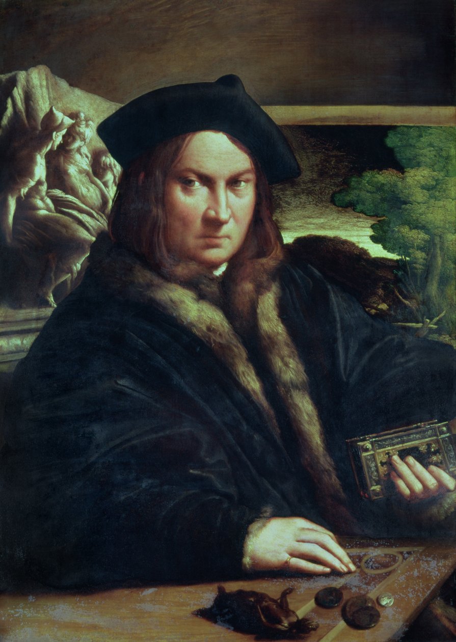 Retrato de un caballero con boina de Parmigianino