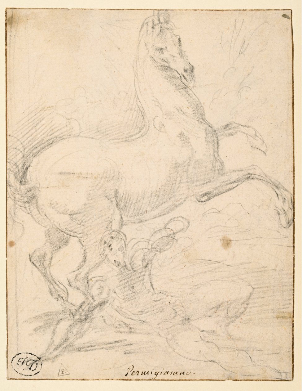 Conversión de San Pablo (anverso) de Parmigianino