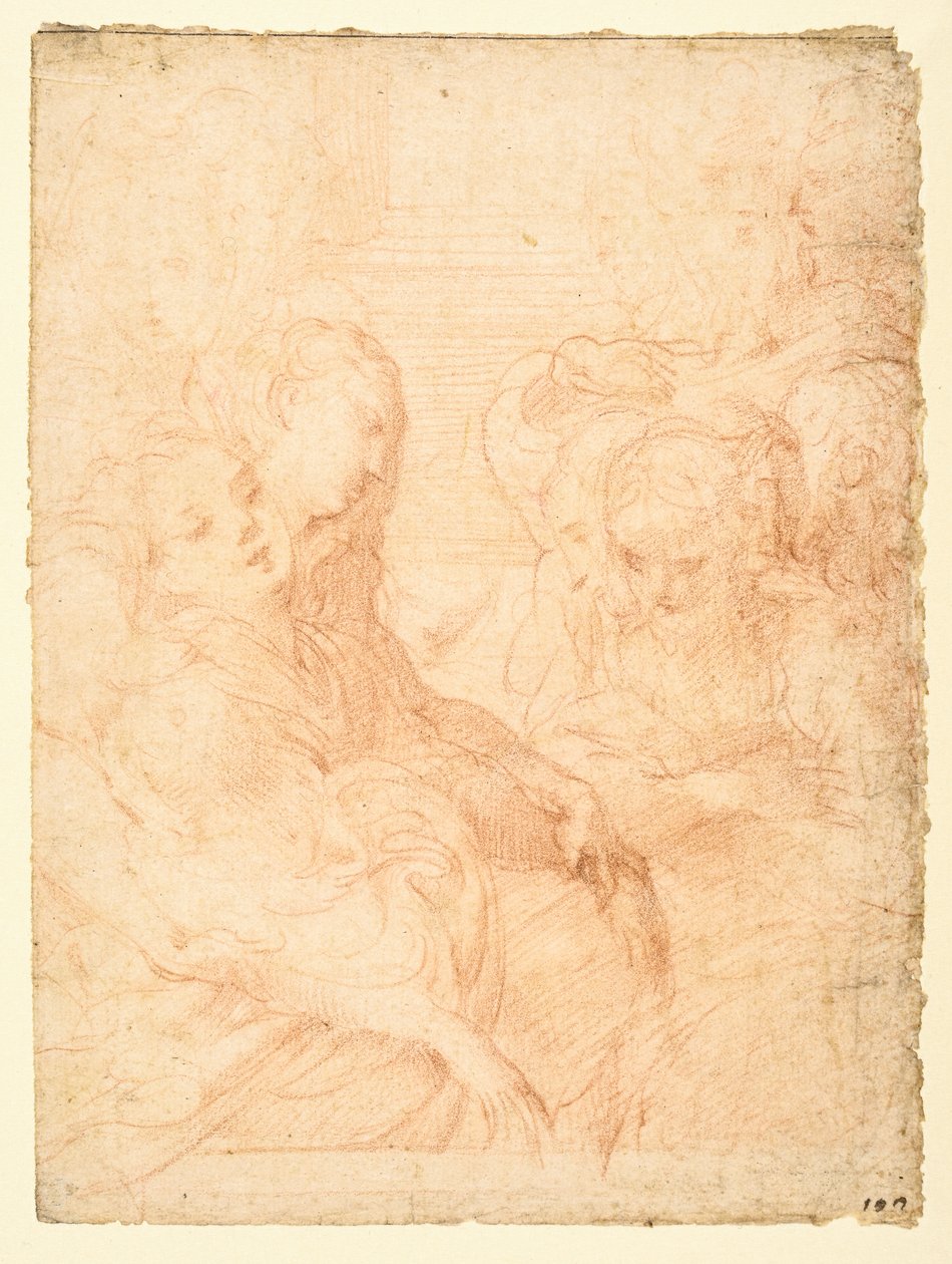 Grupo de mujeres (anverso) de Parmigianino