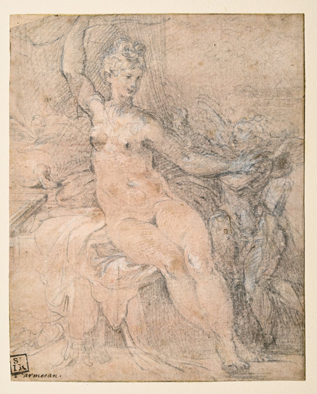 Venus desarmando a Cupido de Parmigianino