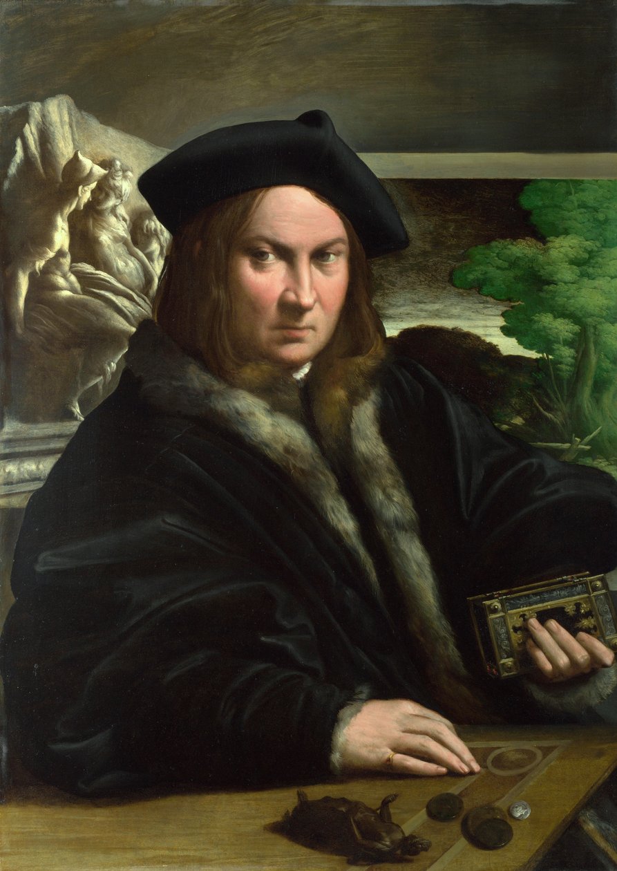 Retrato de un coleccionista, c.1523 de Parmigianino