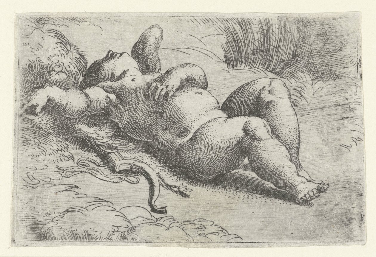 cupido dormido de Parmigianino