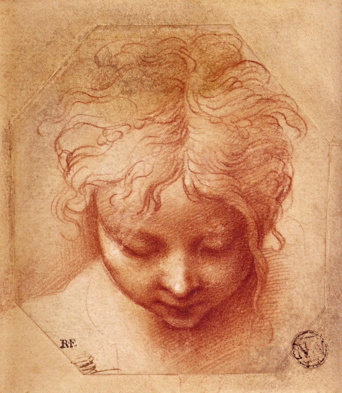 Estudio de una cabeza de Parmigianino