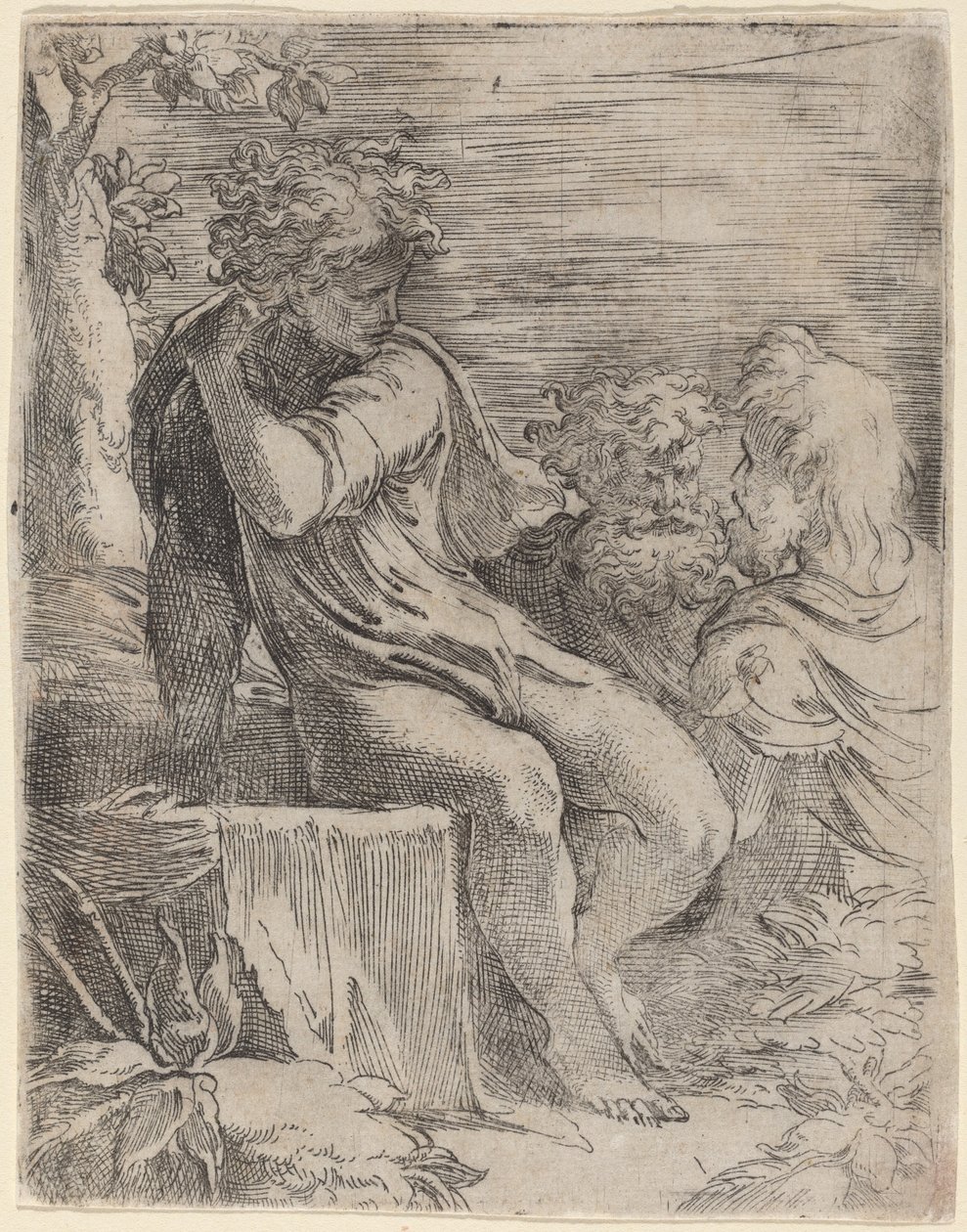 El niño y dos ancianos de Parmigianino