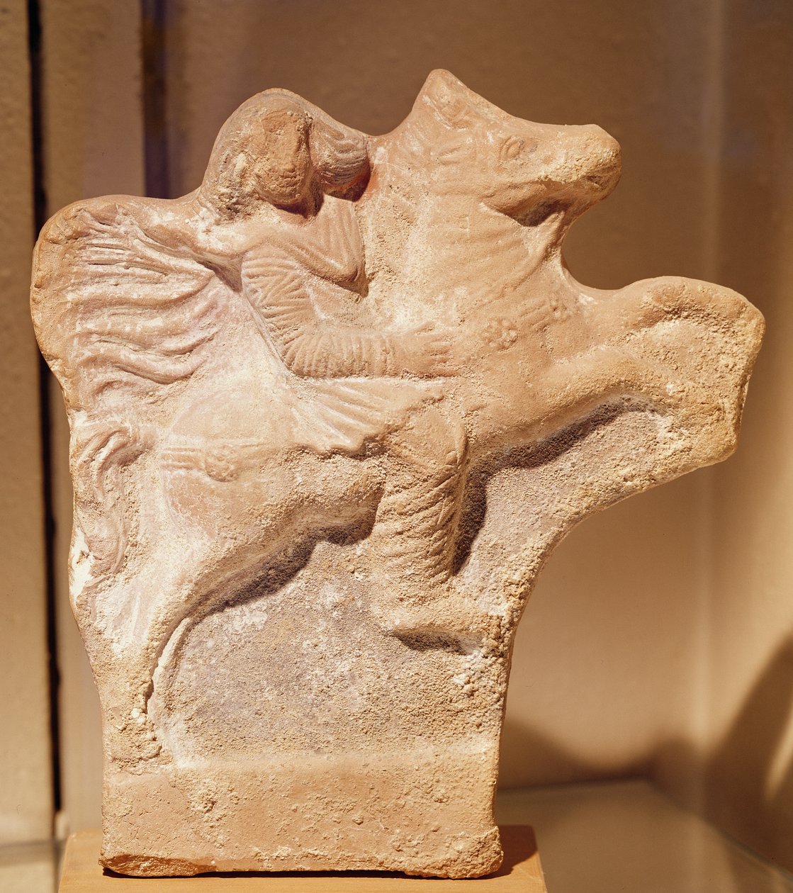 Estatua de jinete parto (terracota) de Parthian School