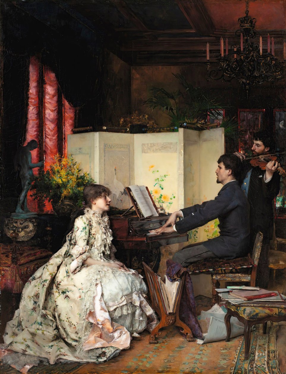 El Dúo, 1883 de Pascal Adolphe Jean Dagnan Bouveret