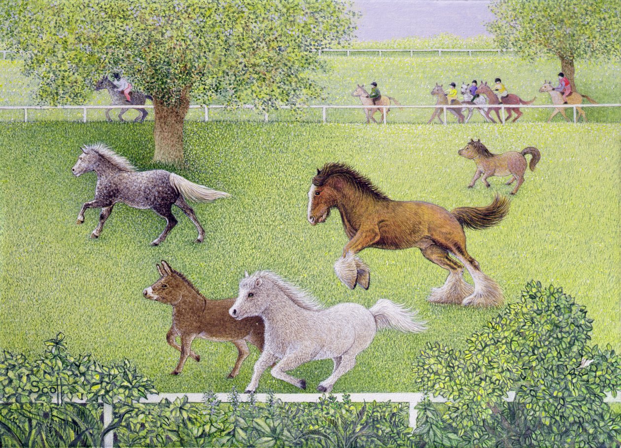 Al galope (óleo sobre lienzo) de Pat Scott