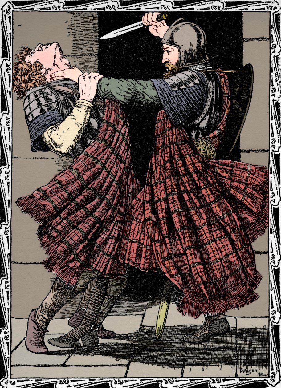Comyn apuñalado por Bruce, 1902 de Patten Wilson