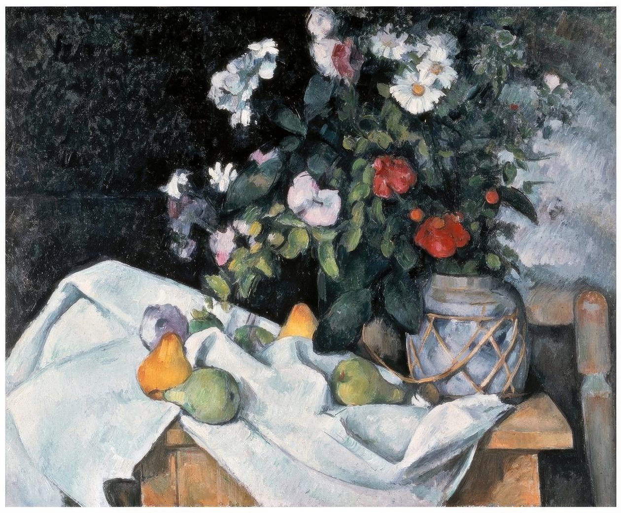 Flores y frutas de Paul Cézanne