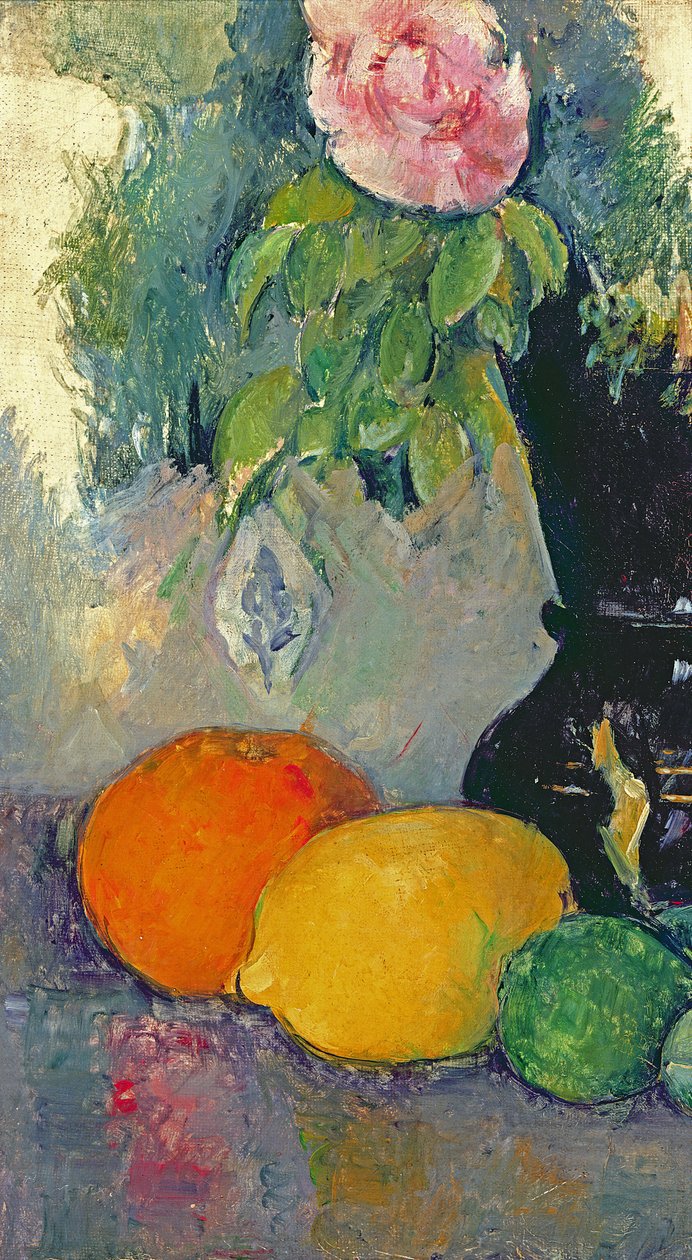 Flores y frutas, c.1880 de Paul Cézanne