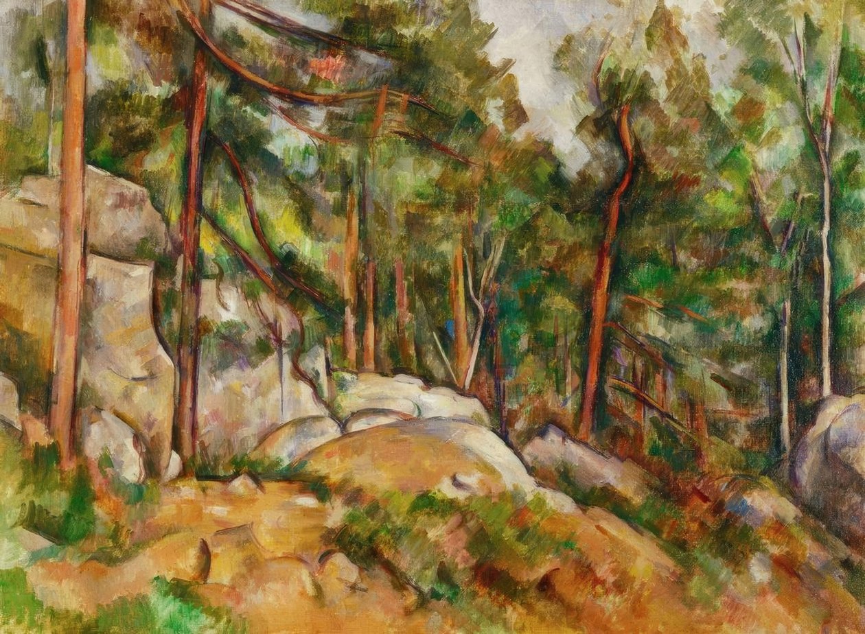 Interior del bosque de Paul Cézanne