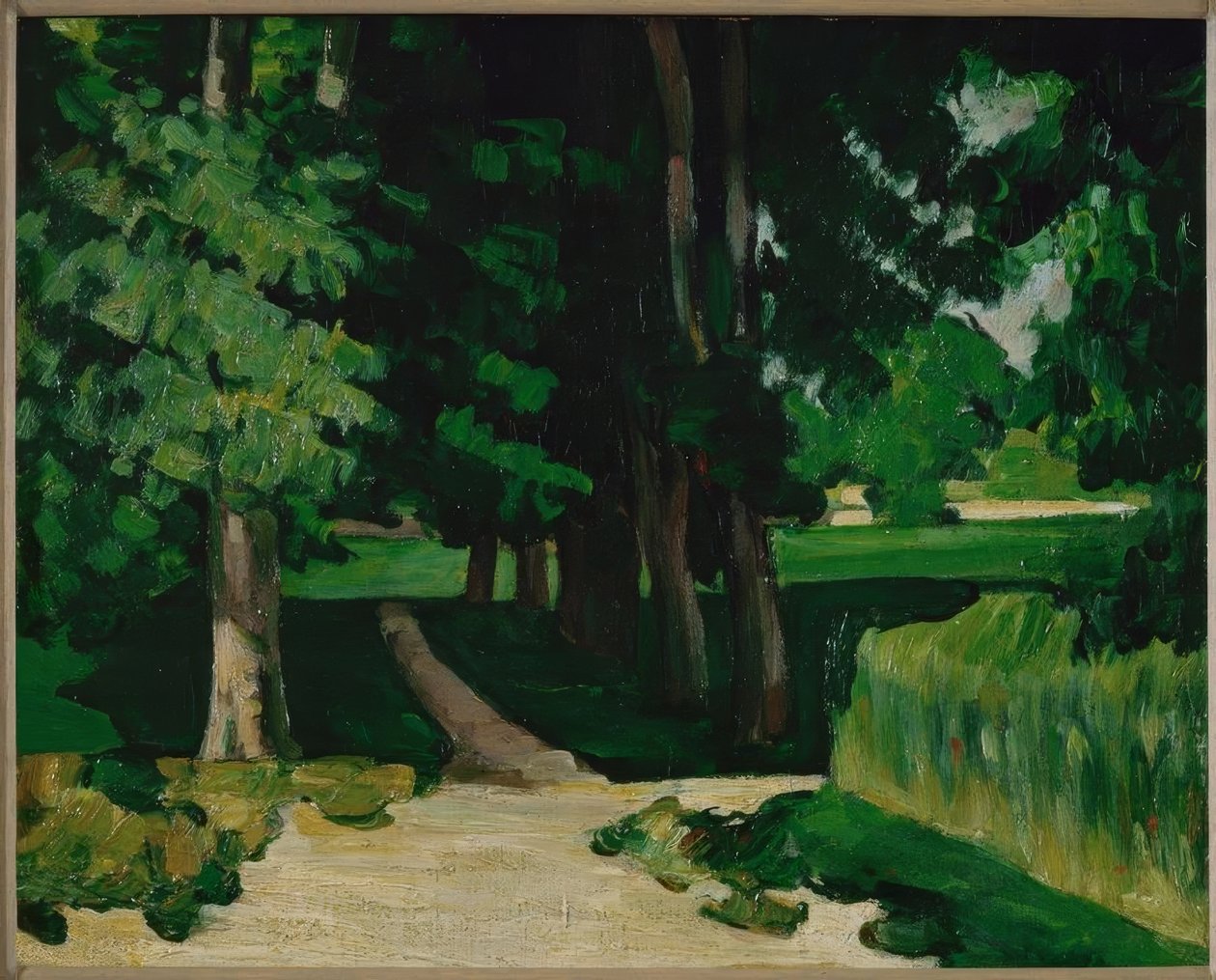 La avenida de castaños en Jas de Bouffan de Paul Cézanne