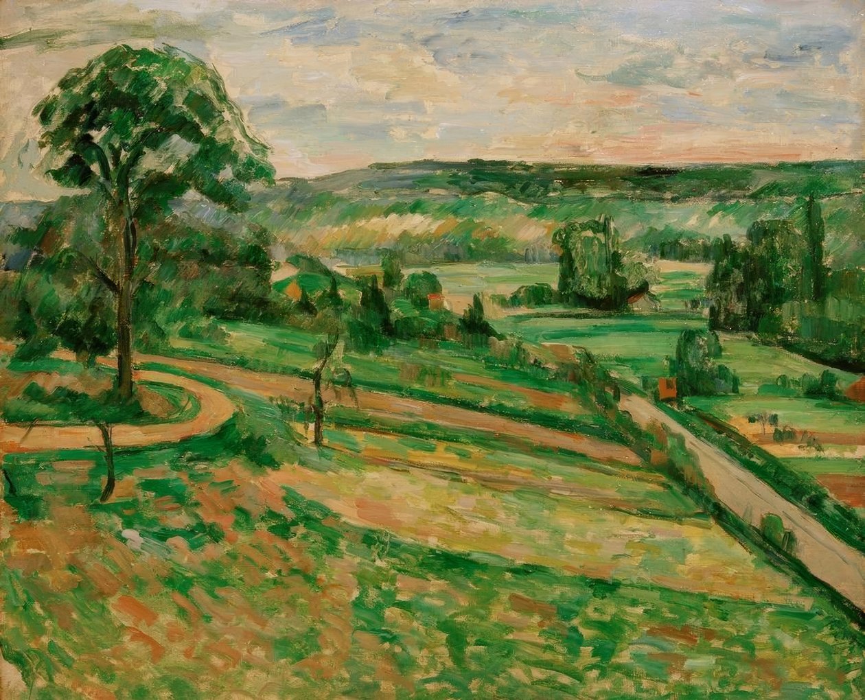 El árbol en la curva de Paul Cézanne