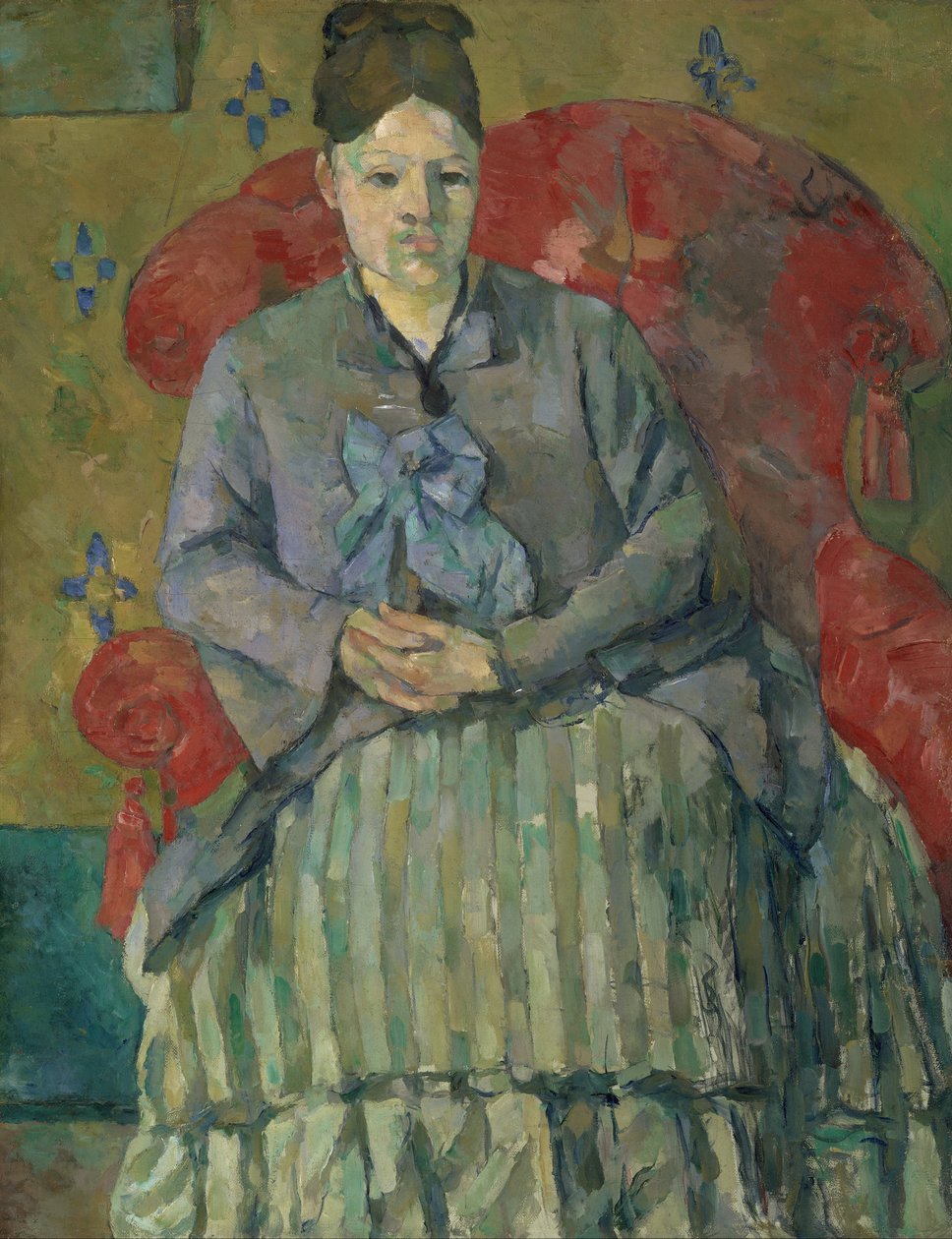 Madame Cézanne en un sillón rojo de Paul Cézanne