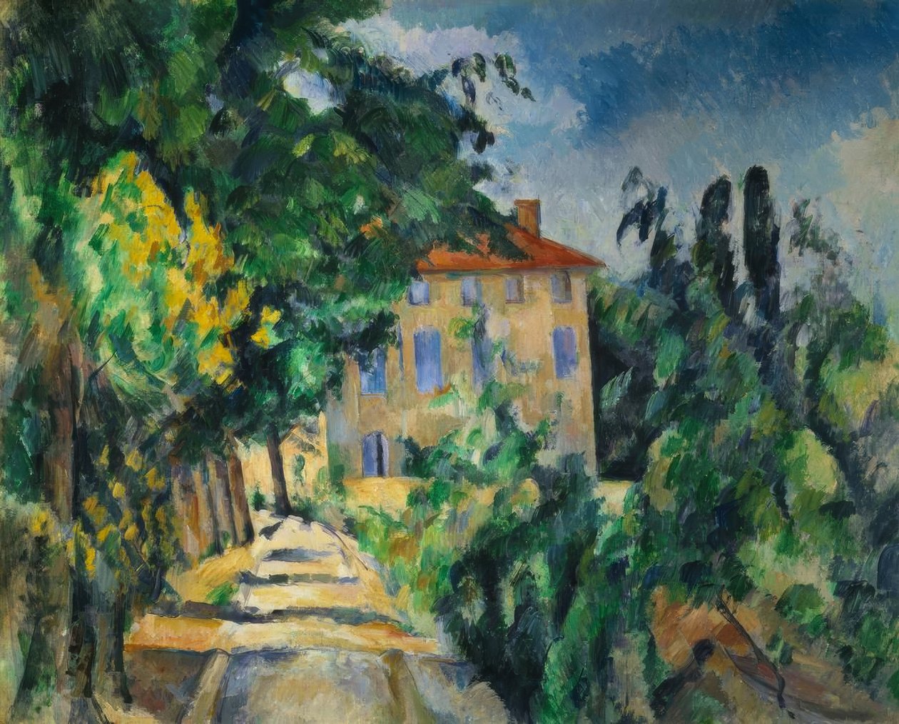 Casa con techo rojo de Paul Cézanne