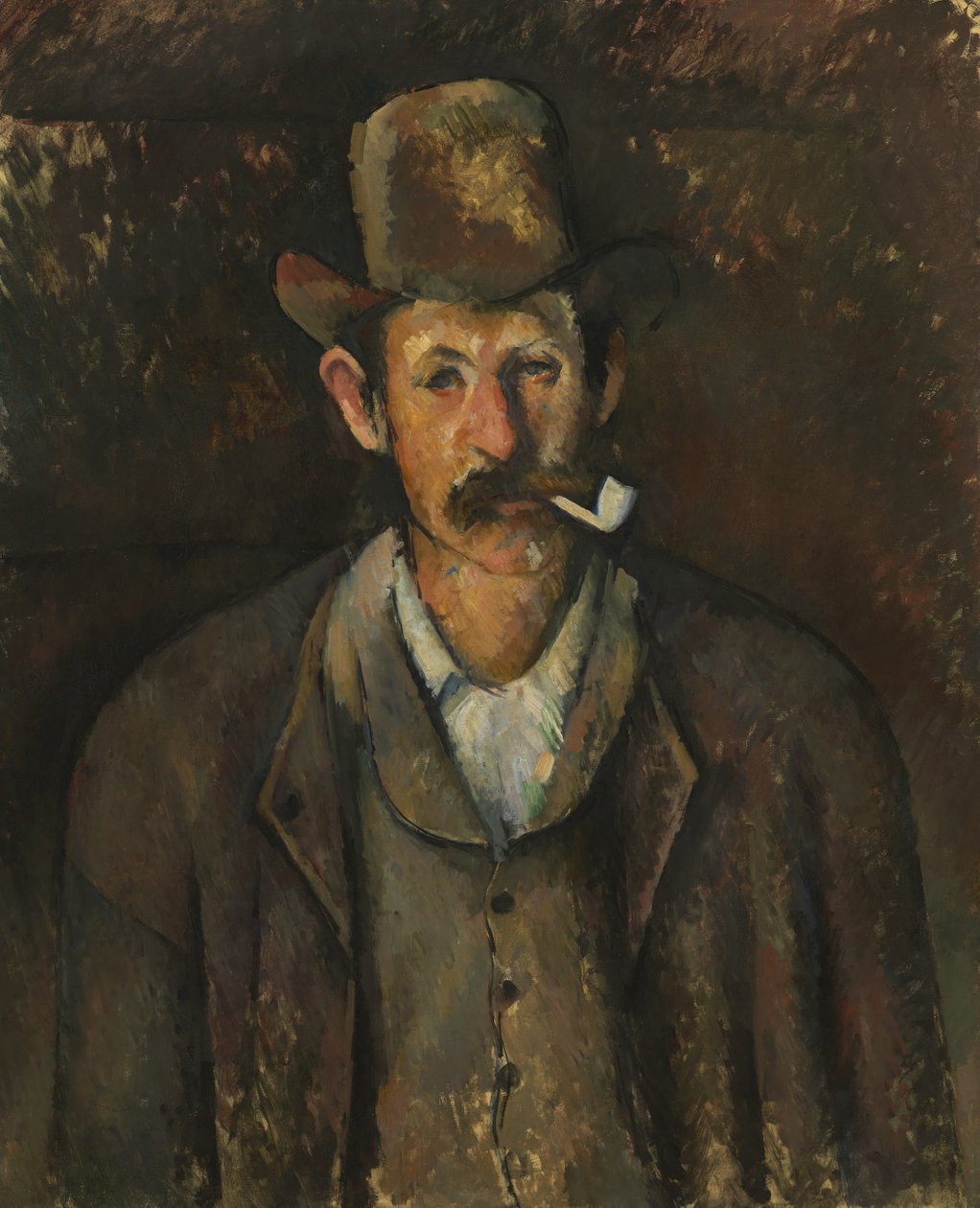 Hombre con pipa, c.1892-95 de Paul Cézanne