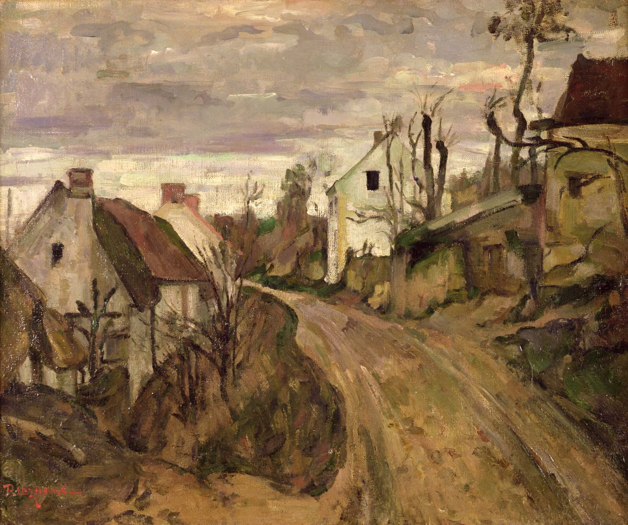 El Camino del Pueblo, Auvers, c.1872-73 de Paul Cézanne