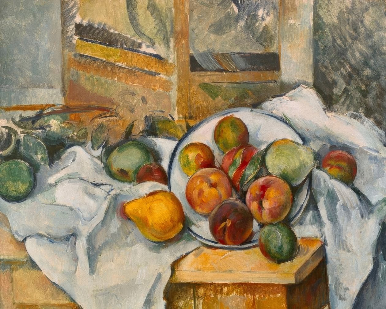 Un rincón de mesa de Paul Cézanne