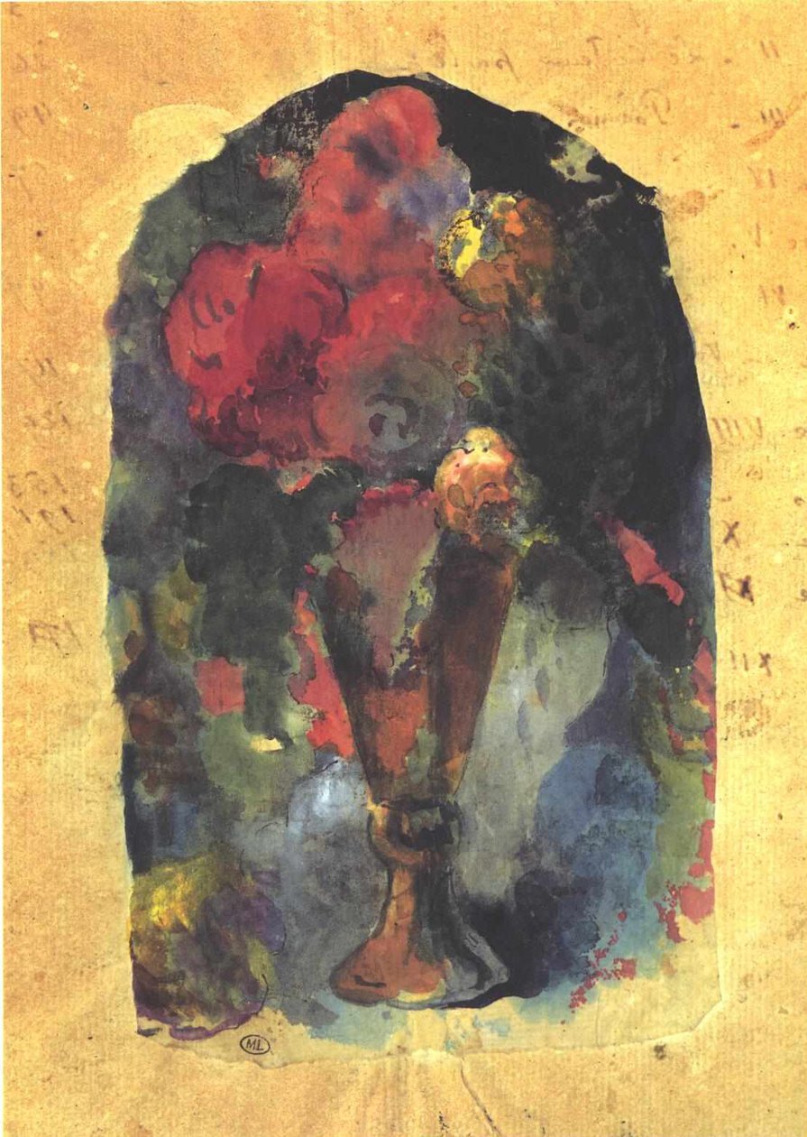 Jarrón de flores según Delacroix de Paul Gauguin