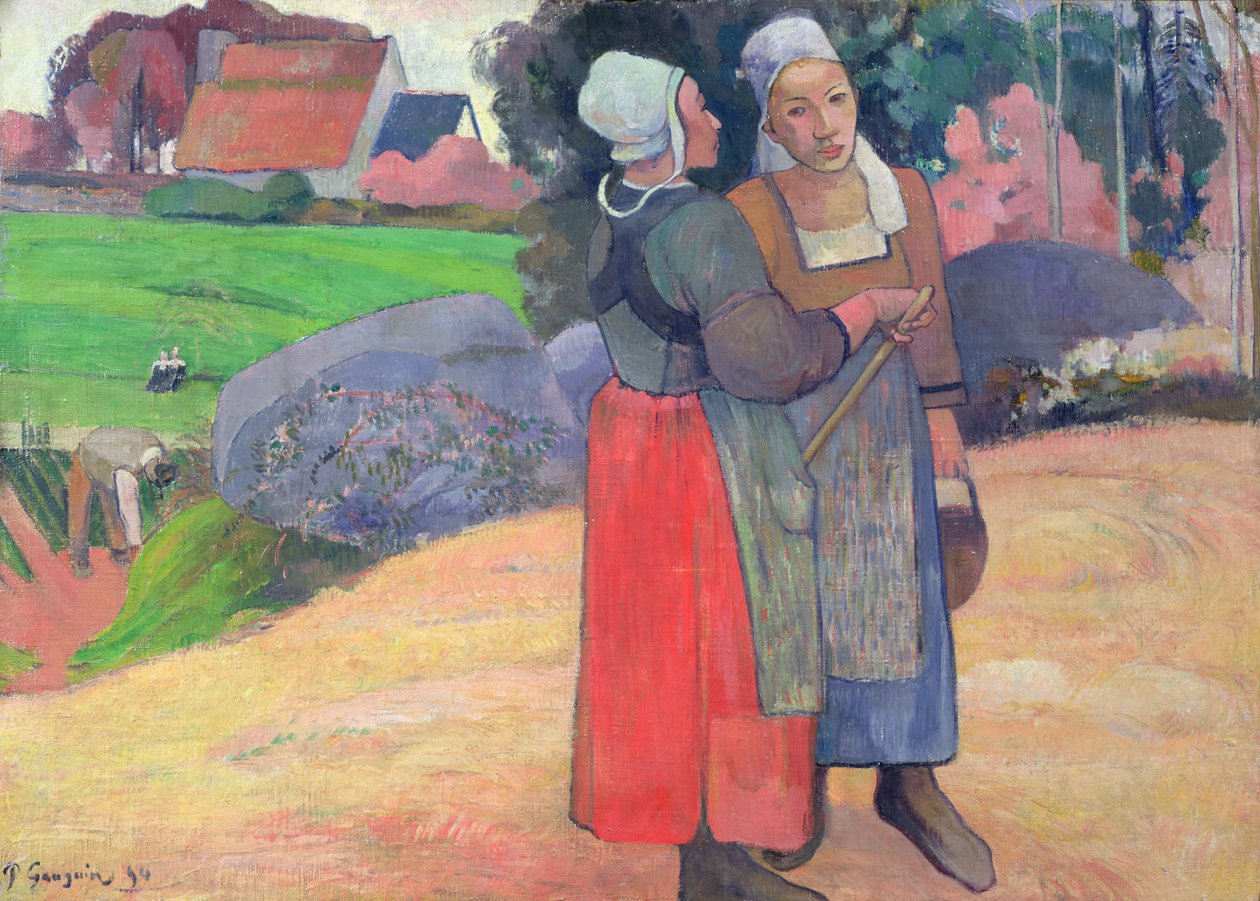 Campesinos bretones, 1894 de Paul Gauguin