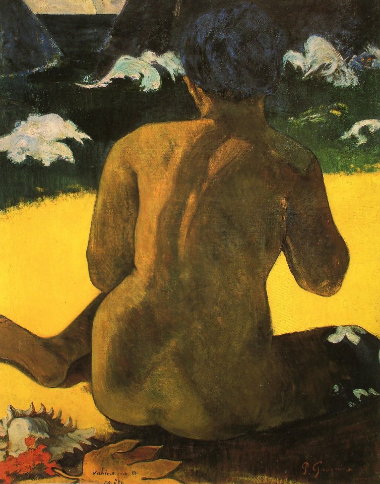 Mujer en la orilla de Paul Gauguin