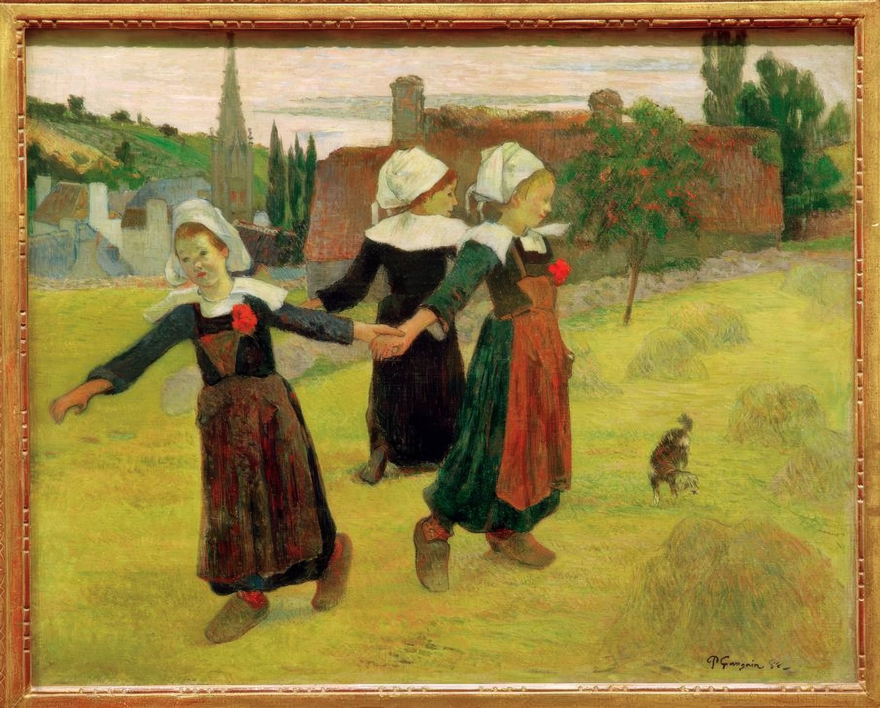 La ronda de las pequeñas bretonas de Paul Gauguin