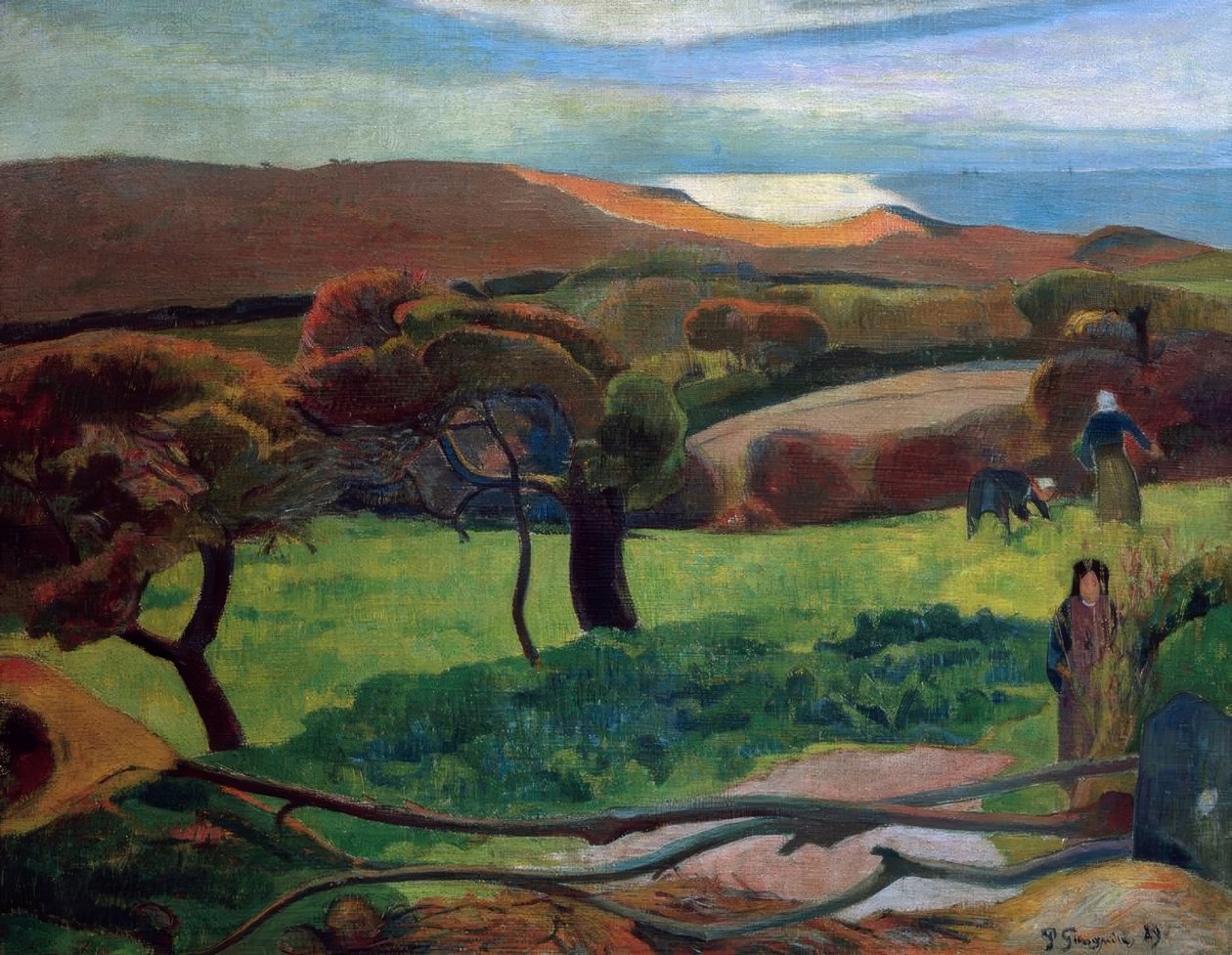 Paisaje en Bretaña de Paul Gauguin