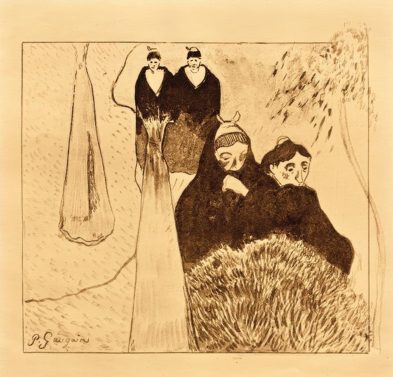 Las viejas (Arles) de Paul Gauguin
