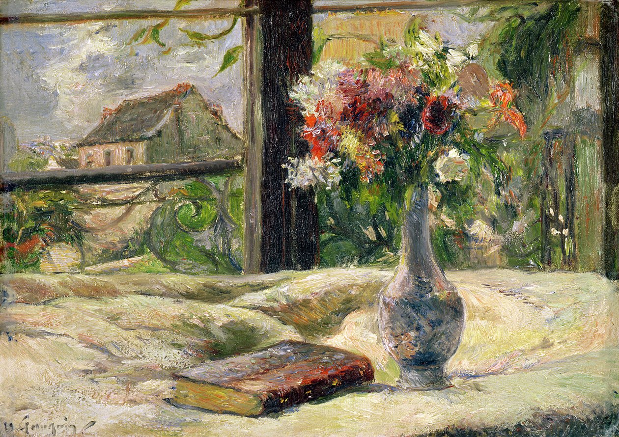 Jarrón de flores de Paul Gauguin