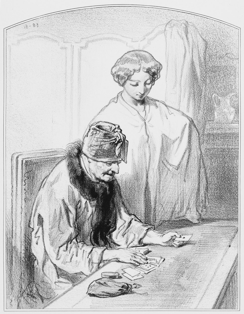 La réussite, Lámina 12 de Les Toquades, 1858 de Paul Gavarni