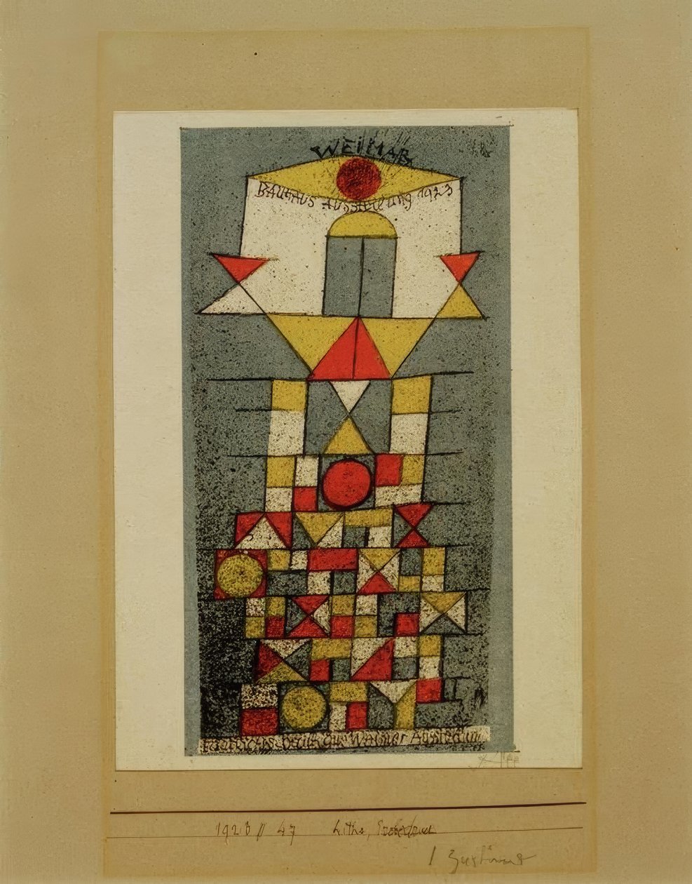 El lado sublime, Exposición Bauhaus de Weimar 1923, Bauhaus de Paul Klee