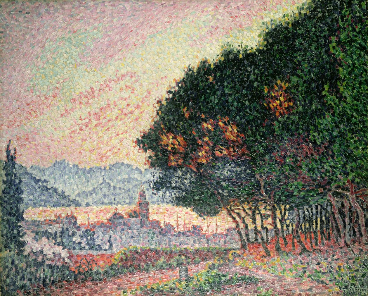 Bosque cerca de St. Tropez, 1902 de Paul Signac