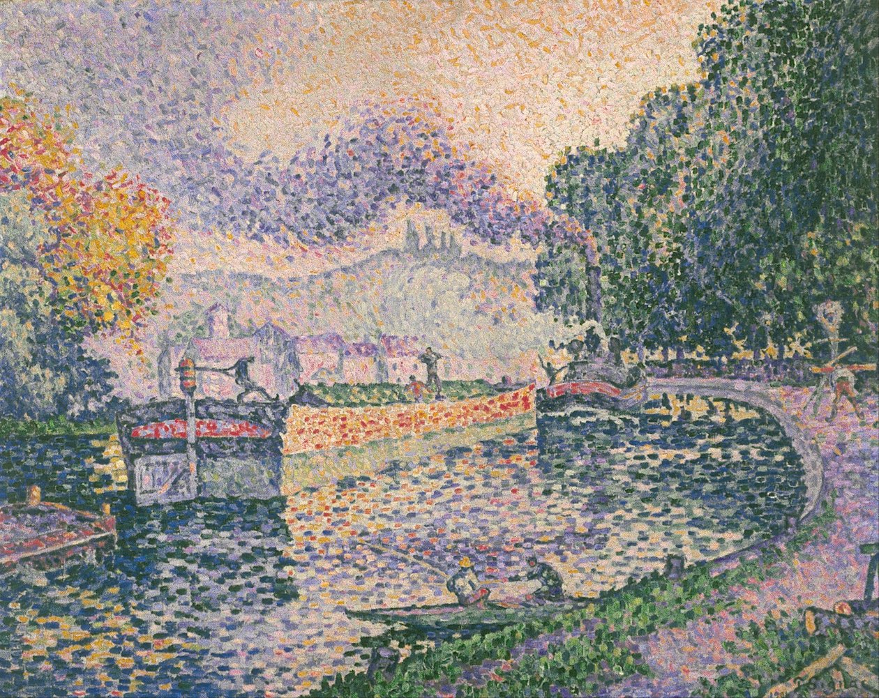 El remolcador, canal en Samois de Paul Signac