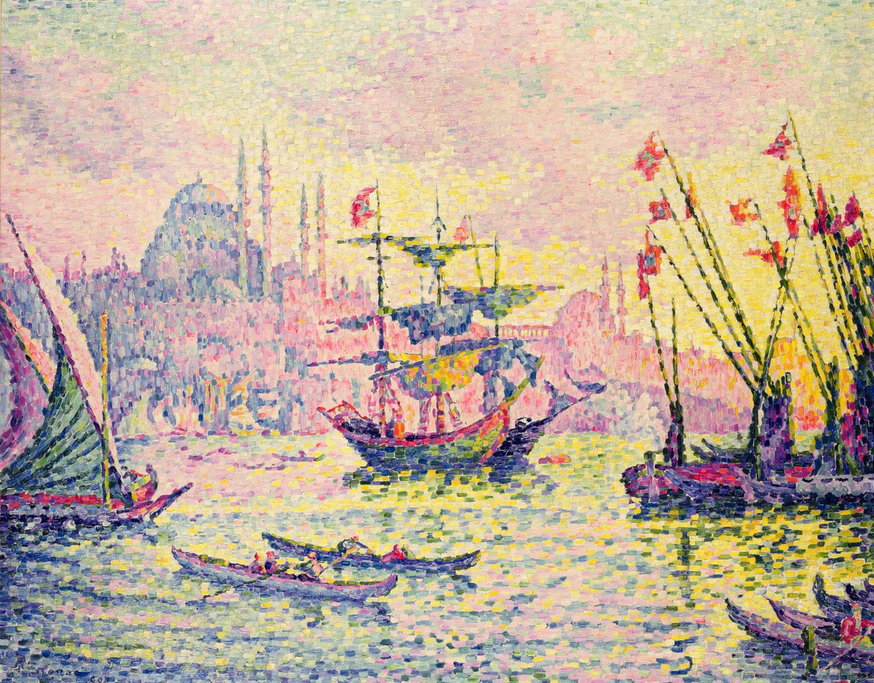 Vista de Constantinopla, 1907 de Paul Signac