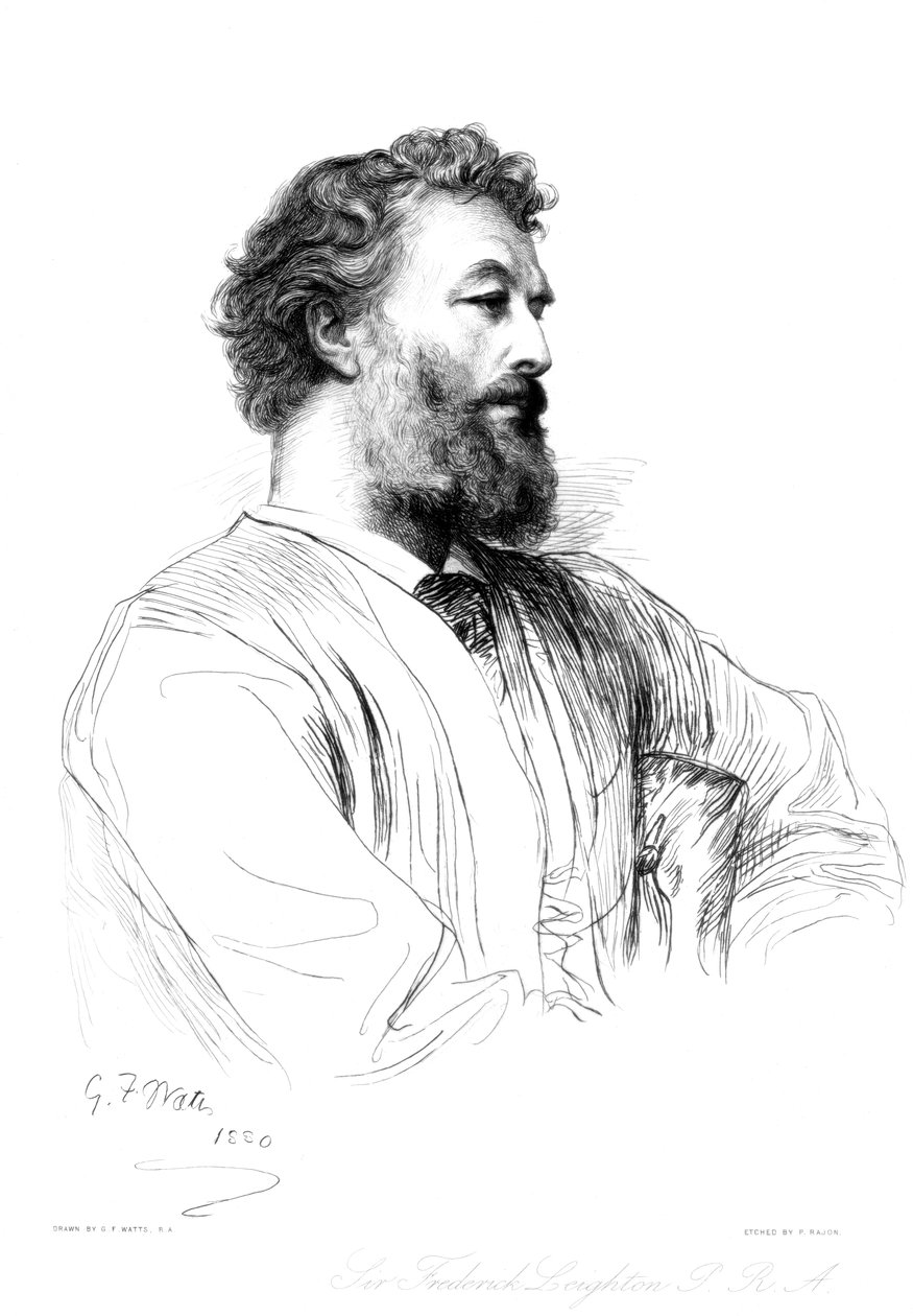 Sir Frederic Leighton, artista británico, c1880-1882 de Paul Adolphe Rajon