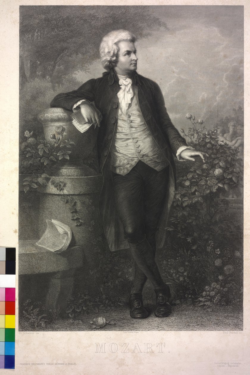 Mozart (grabado) de Paul Barfus