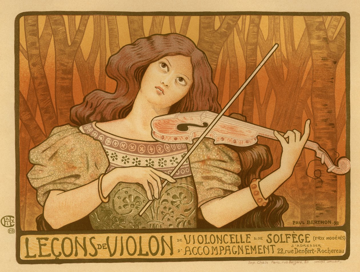 Lecciones de Violín, 1898 de Paul Berthon