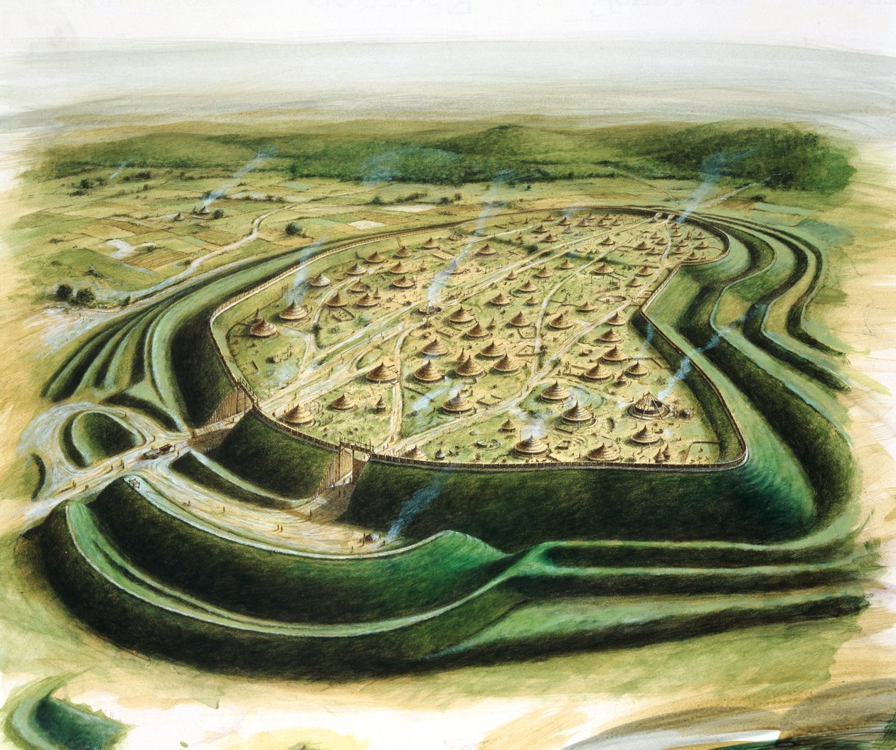 Castillo de Maiden, siglo V a.C., c1990-2010 de Paul Birkbeck