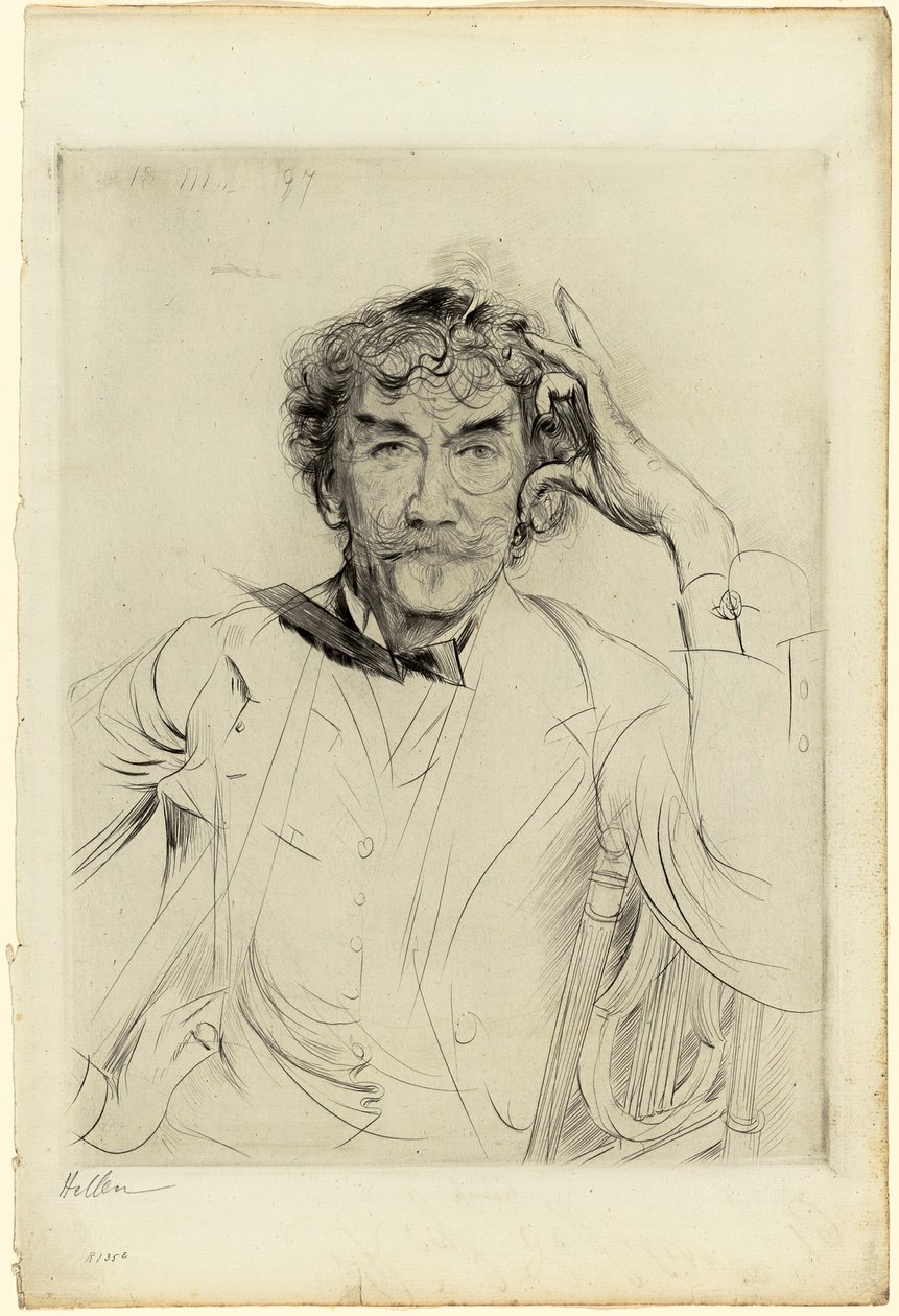 Retrato de James McNeill Whistler de Paul Cesar Helleu